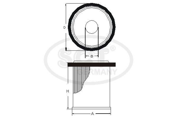 SCT GERMANY Kütusefilter SC 7066 P